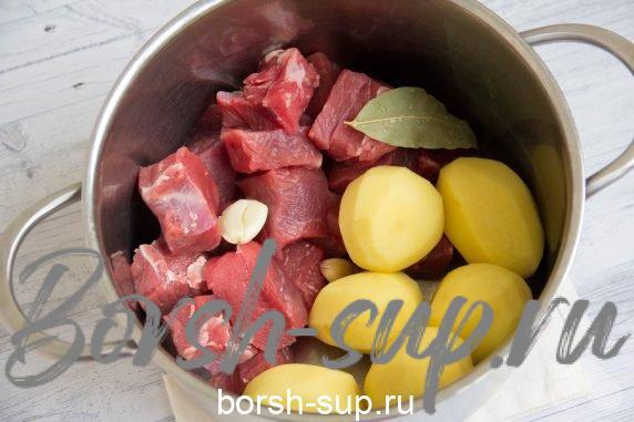 Кавказская хашлама с говядиной – фото приготовления рецепта, шаг 5