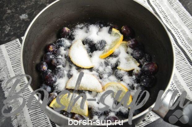 Виноградный компот на зиму – фото приготовления рецепта, шаг 4