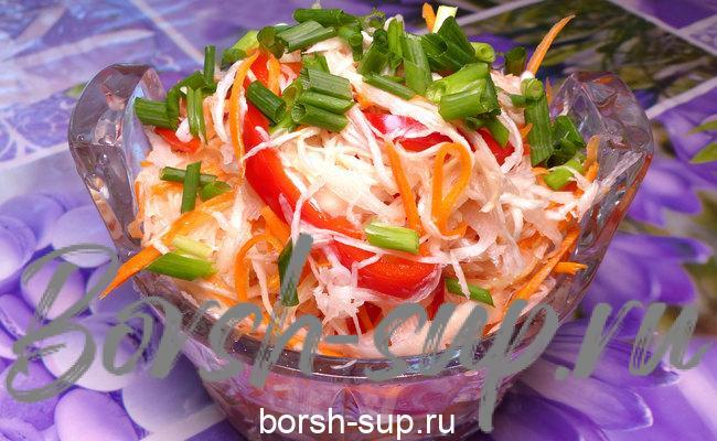Вкусная маринованная капуста быстрого приготовления с морковью и болгарским сладким перцем