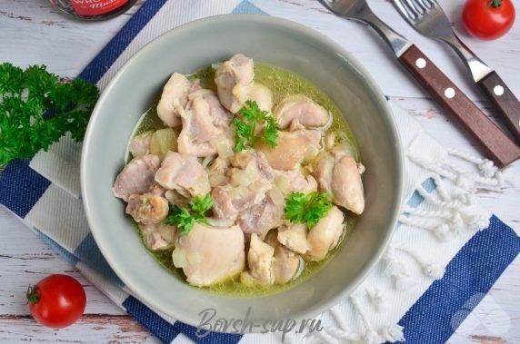 Тушеная курица в мультиварке – фото приготовления рецепта, шаг 6 Тушеная курица в мультиварке – фото приготовления рецепта, шаг 6