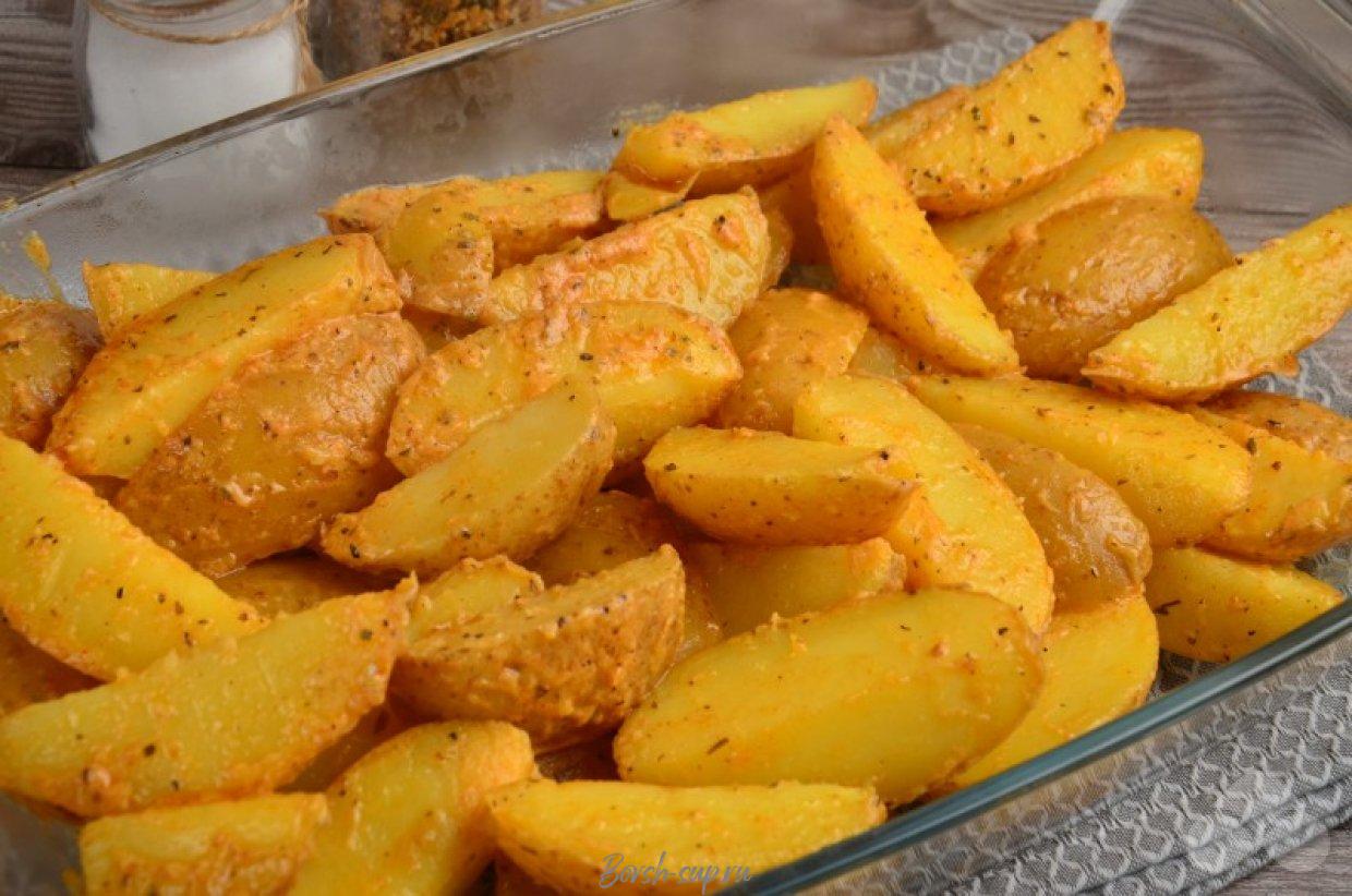Картошка по-деревенски в духовке – фото приготовления рецепта, шаг 6 Картошка по-деревенски в духовке – фото приготовления рецепта, шаг 6